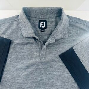 FJ Golf Polo Shirt Moisture Wicking Performance Athletic Gray‎ Mens Large